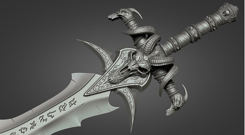 Archivo Stl Impresión 3d - Warcraft - Lich King Frostmourne