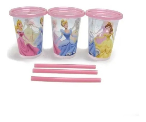 Set 3 Vasos De Princesa Disney 10oz / 296ml