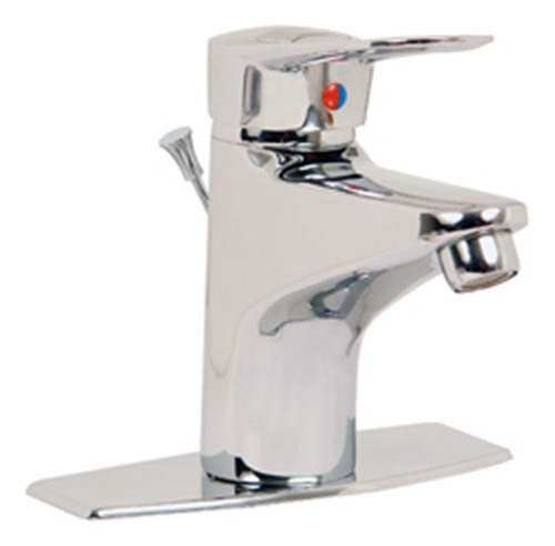 Mezcladora Monomando Para Lavabo 10 Cm (4 ) Rugo 20mc Acabado Cromado Color Plateado