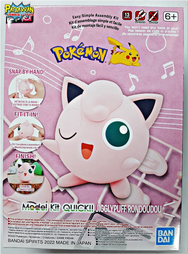 Figura Jigglypuff Armable - Model Kit Pokémon Marca Bandai