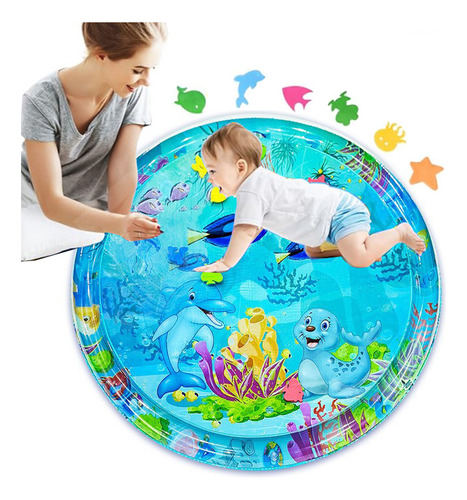 Cojín Tapete Agua Inflable Para Bebes Estimulación Temprana