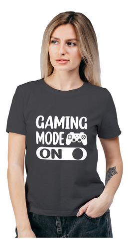 Polera Mujer Gaming Mode On Gamer Algodón Orgánico Wiwi