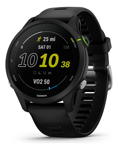Smartwatch Deportivo Garmin Forerunner 255 Music Black 45 Mm Negro Negro Negro