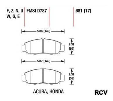 Balatas Disco  Delantera Para Honda Accord  V6 2004