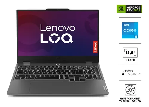 Notebook Gamer Lenovo Loq I5 8Gb Ram 512Gb Ssd Rtx 2050 15.6