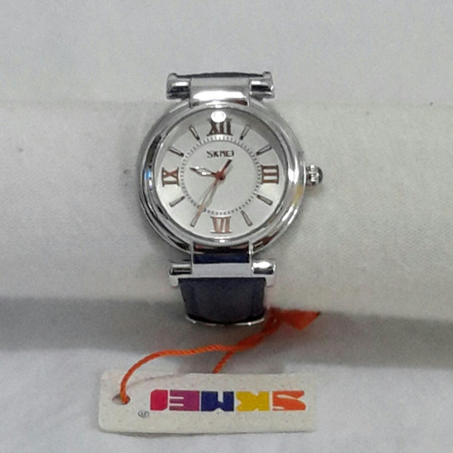 Relógio De Pulso Feminino Skmei 9075 Original Pulseira Branc