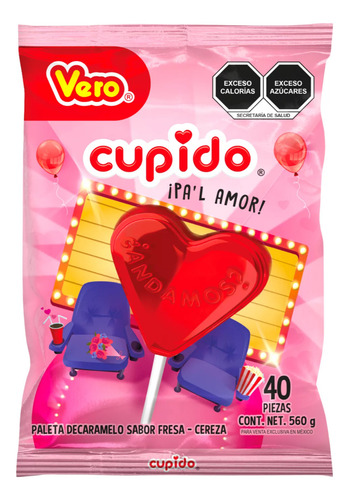 Paleta Vero Cupido Pal Amor 40 Pz