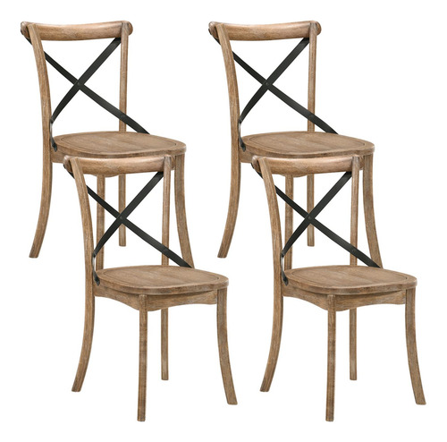 Williamspace Juego De 4 Sillas Con Respaldo En X Modernas