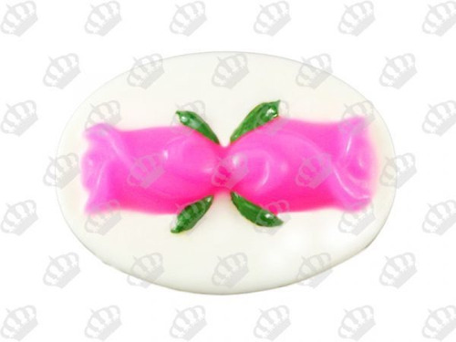 Molde Forma Silicone Oval Com Rosa