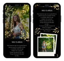 Comprar Invitación Digital  15 Años Interactiva Virtual Cumpleaños