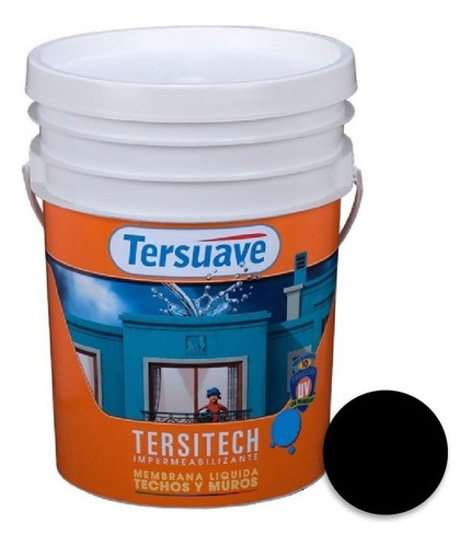 Membrana Impermeabilizante Techos Tersitech 1 Kg Ambito Color Negro