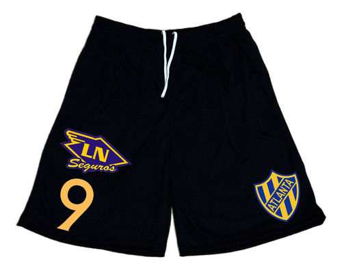 Short De Poliester Futbol Atlanta   Retro C/numero