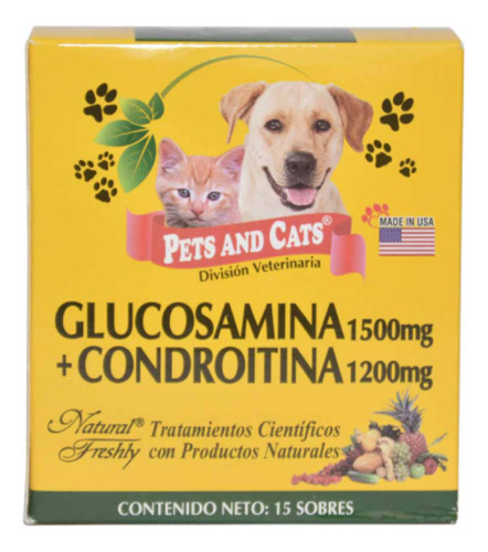 Glucosamina + Chondroitina Mascotas Caja X 15 Sobres