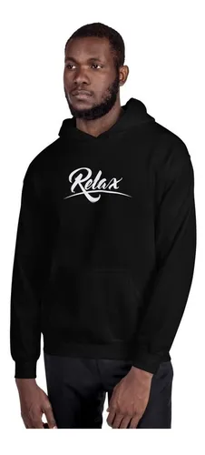 Buzo Negro Con Capota Relax