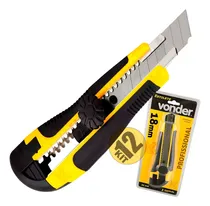 Comprar Kit 12 Estiletes Profissional Vonder Atacado Com Trava 18mm