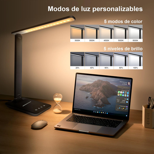Lámpara De Escritorio Led Karidi Regulable Para Lectura Con