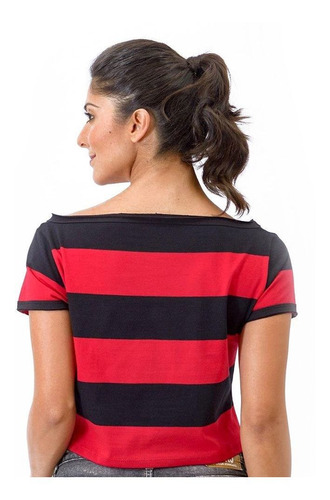 Camisa Flamengo Feminina Cropped Retrô Oficial | Parcelamento sem juros