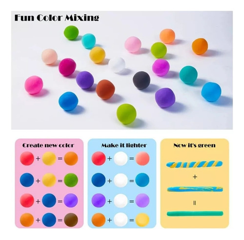Pack X36 Masas Plasticina Moldeables Juego Para Niños
