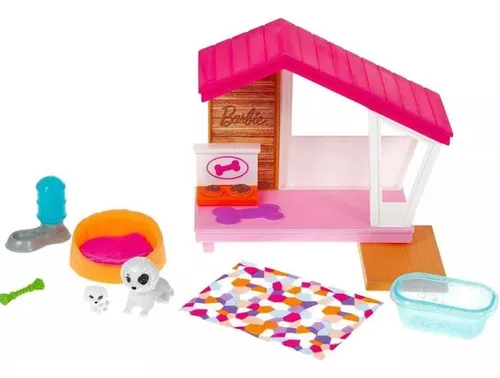 Boneca Barbie Petite Morena Playset Cozinha Gatinho - Mattel