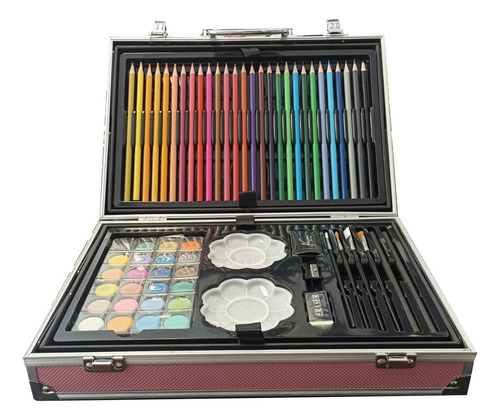 Imagen 9 de 9 de Kit Lapices Con Maleta Aluminio 145 Piezas