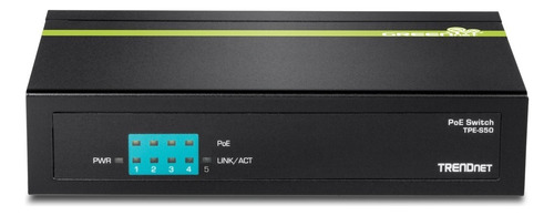 Switch Trendnet Fast Ethernet Poe+ De 6 Puertos Tpe-s50