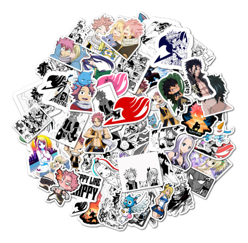 Pack 50 Stickers Adhesivo Anime Fairy Tail