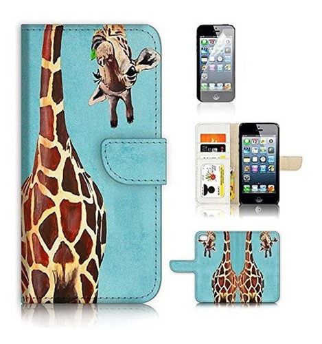 Para iPhone 5 Y 5s iPhone SE Flip Wallet Funda Y Protector D