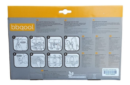 Espejo Retrovisor Para Auto Mega Baby Grande Con Agarre