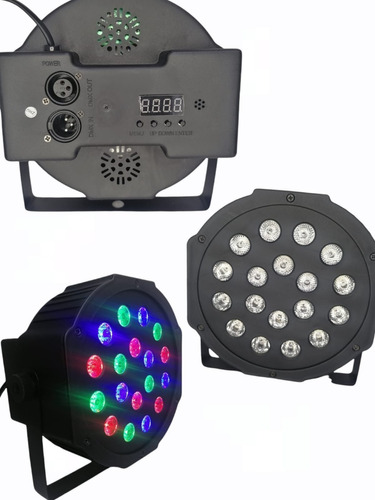 Foco Par 18 Led Rgb Dmx Luces Fiestas Audio Rítmico