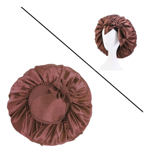 - Gorro De Dormir De Noche De Satén De Seda Para Mujer