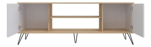 Mesa Urban Maderkit Duna Para Tv Hasta 70 Pulgadas Color Duna/blanco