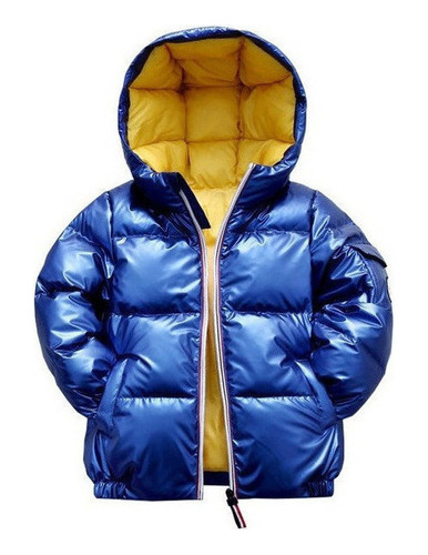 Abrigo Grueso Brillante Chamarra Impermeable Niños Invierno