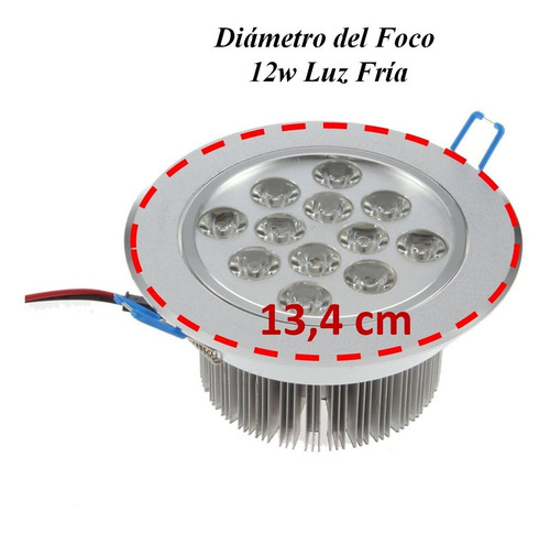 Imagen 2 de 9 de Pack X3 Focos Led Interior Embutido Foco Embutido Led 12w