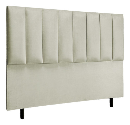 Cabeceira Cama Box Casal 1,40 Facto Corino - Linha Premium Cor Pérola