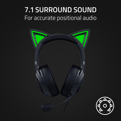Auricular Gaming Razer Kraken Kitty Edition Chroma Usb Black