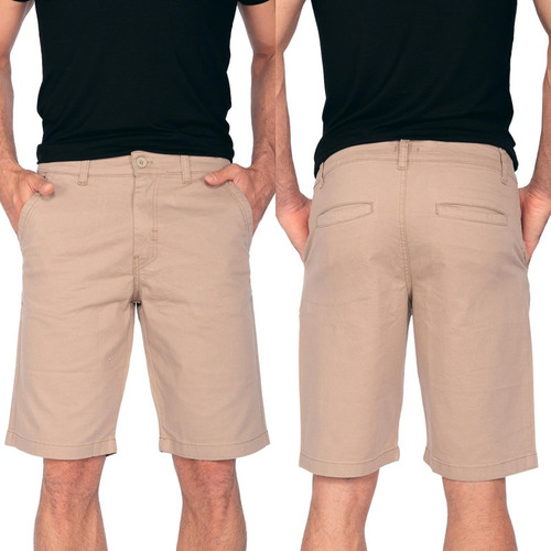 Shorts Masculinos De Alto Padrão Ajuste Ideal Ao Corpo Sarja