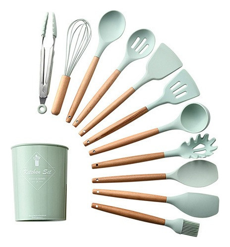 Set De Utensilios De Cocina De Silicona 12 Unidades Cuchara