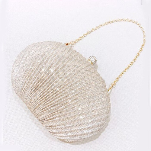 Bolsa Dama Elegante Noche Bolso * Te Encantará! * Color Champagne