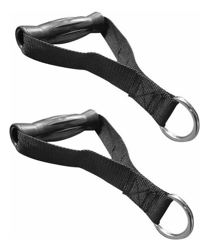Par Agarraderas Tipo D Ratorch Hule Nylon,polea Gym,gym, Gimnasio Maneral Polea