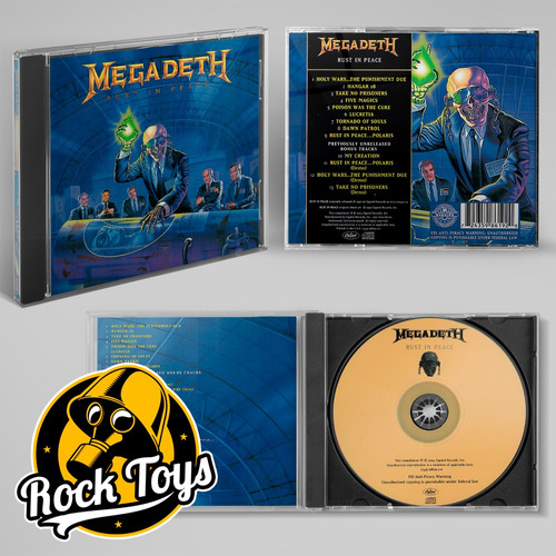 Megadeth - Rust In Peace 1990 Cd Vers. Usa (Reacondicionado)