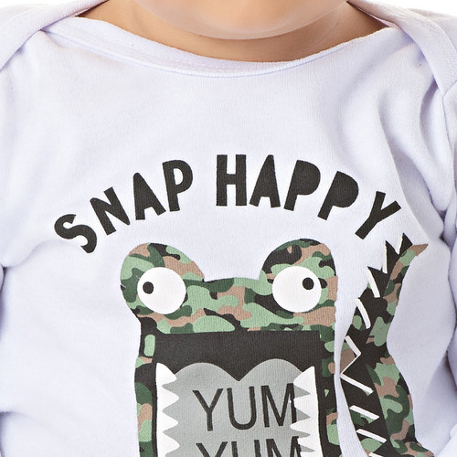 Roupa Bebê Conjunto Body Manga Longa Calça Saruel Camuflado
