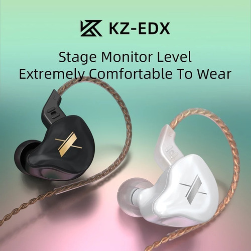 Imagen 6 de 8 de Kz Edx Audifonos Con Micro + Estuche In Ear Transparente