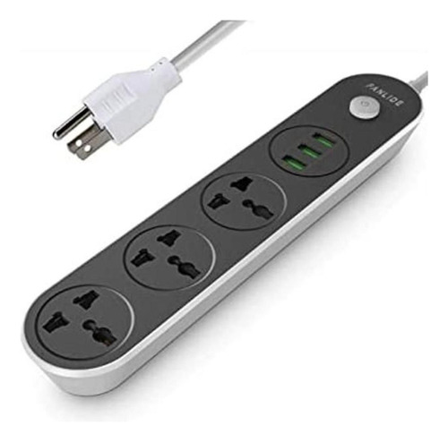 Fanlide Regleta De Alimentación Con Puertos Usb Cable De