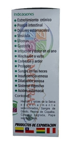 Colon Hemorroides Jarabe Natural X3 De 500ml Importada Peru Neutro