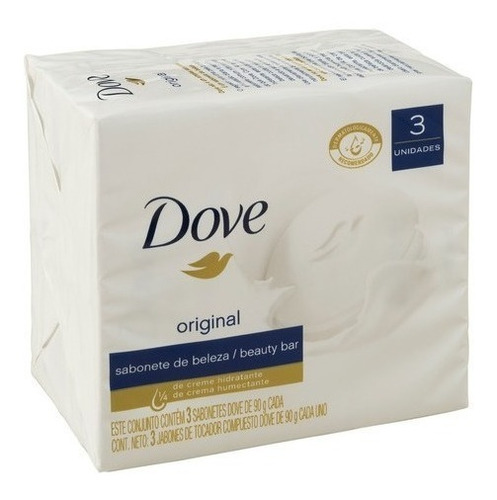 Dove Original Jabón En Barra Blanco 3x90g