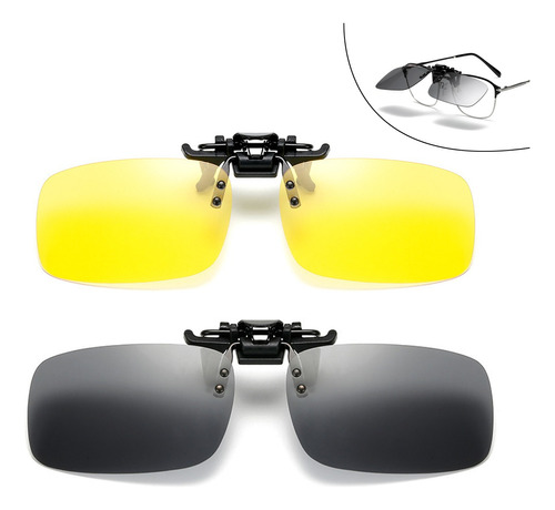 Lentes Polarizadas Gafas De Sol Con Clip 2pcs