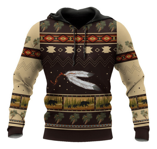 Sudadera Con Capucha Unisex Premium Native American Culture