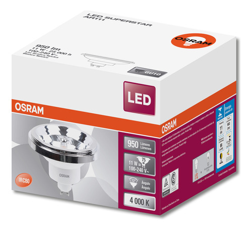 Lampada Led Ar111 12d 11w 4000k 950lm Biv Osram