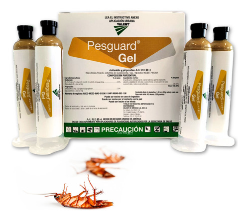 Pesguard Gel Cebo Mata Cucarachas Y Regulador 4pz