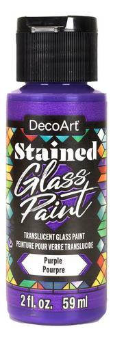 Pintura Líquida Vidrio Vitral Morado Deco Art Permanente